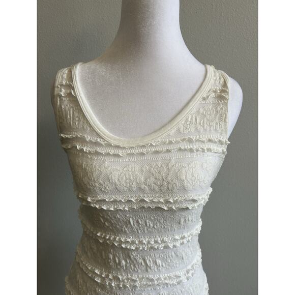 Women’s Dress Maxi Coverup Tank Ivory bodycon Long Beach See Through Lace Fairy - Picture 3 of 9